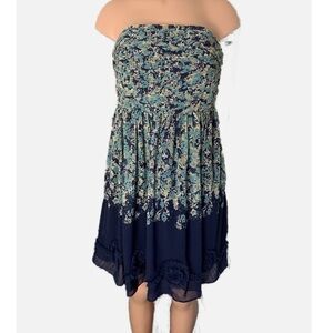 LC Lauren Conrad- Women’s Strapless Floral Chiffon Lined dress size 8